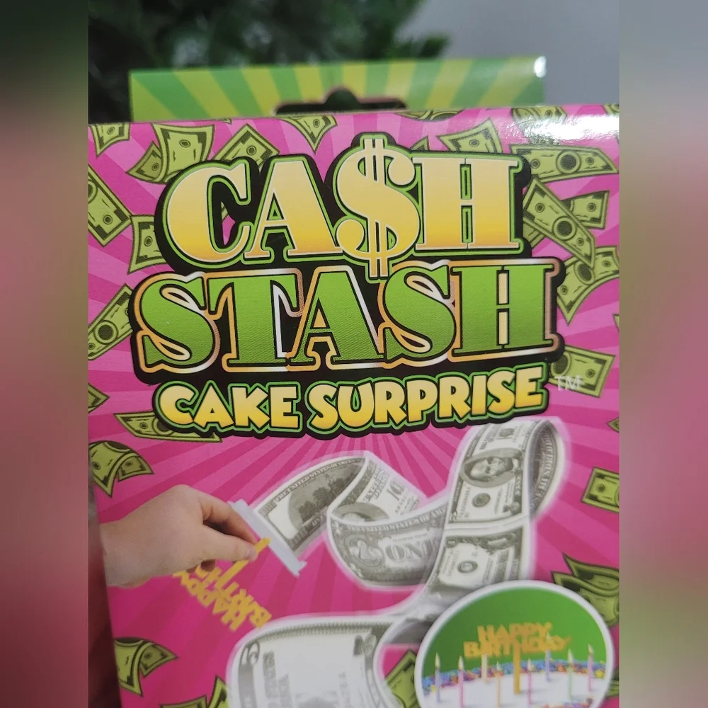 Best Party Cash Stash Cake Surprise, Happy Birthday Topper, 2 inch Money Holder
